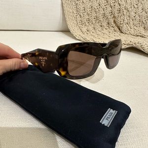COPY - Authentic Prada 17WS Sunglasses- Honey Tortoise/Dark Brown